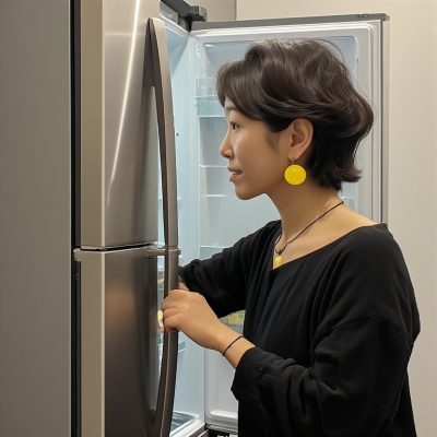 Woman Searching Fridge for a Snack